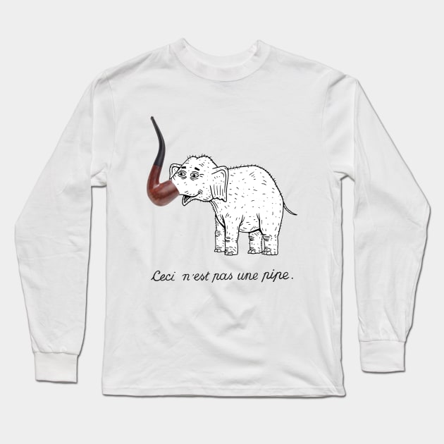 Elephant Pipe Long Sleeve T-Shirt by metlitskiy